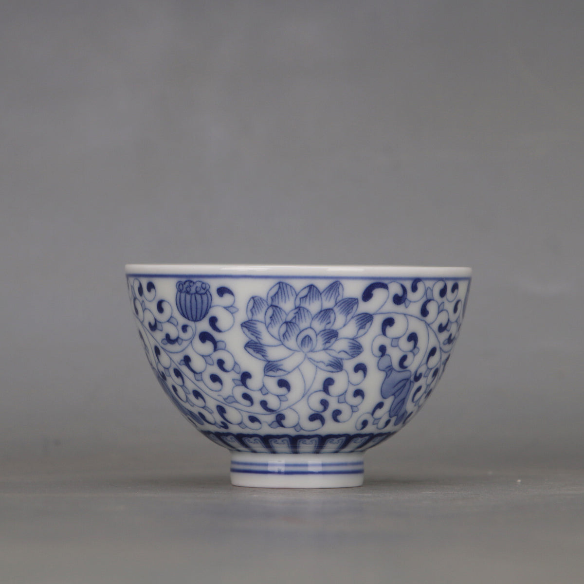 Jingdezhen Chai Yao Blue White Entangled Lotus Teacup -