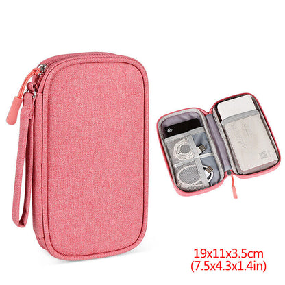 Portable Cable Storage Pouch Bags Accessories For Cord Charger Power Hard Drive