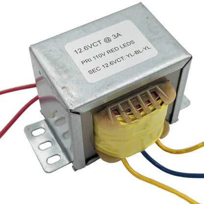 12.6 VCT, 3A Power Transformer with Wire Leads and Foot Mount
