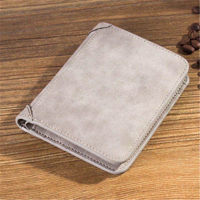 Purse Cash Men's Purse PU Leather Wallet Multi-card Holders Clamps Clip Billfold
