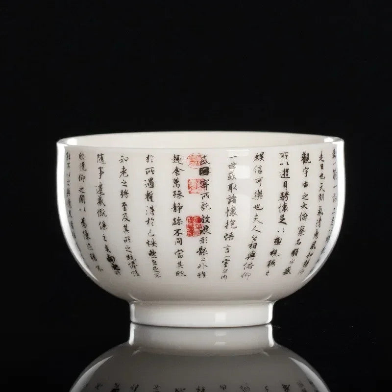 130ml Chinese Ceramic Teacup Handmade Master Cup Tea Bowl Meditation Cup Teaset