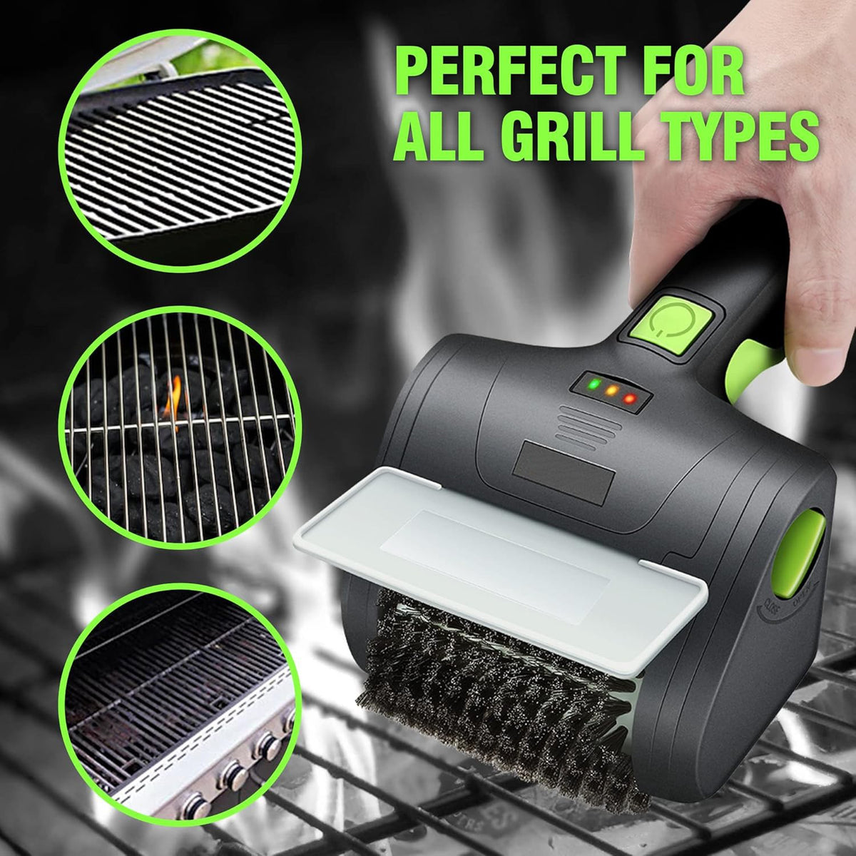Cordless Electric Grill Cleaning Brush - Rechargeable BBQ Cleaning brush