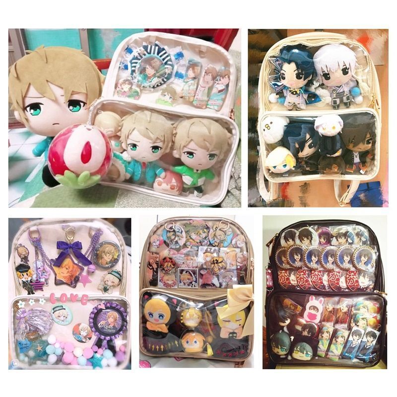 Backpack Clear Bag Transparent Case Travel Accessories Purse 7 Colors 27*10*31CM