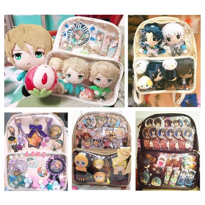 Backpack Clear Bag Transparent Case Travel Accessories Purse 7 Colors 27*10*31CM