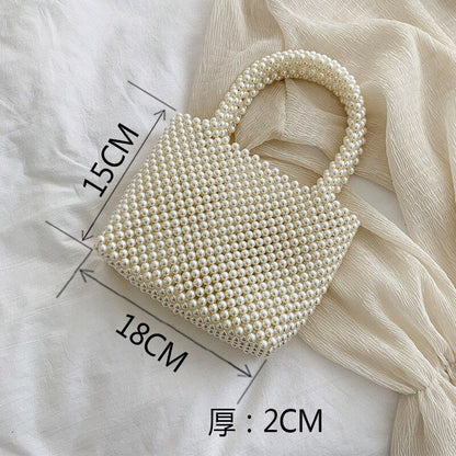 Mini Pearl Bag Handmade Vintage Beaded Fashion Shoulder Bag Luxury Coin Purse