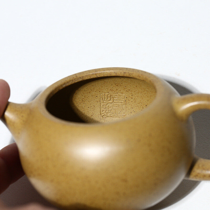 Handmade Tea Pot Real Yixing Zisha Duan Clay Xishi Pot Marked Big Mouth 190ml
