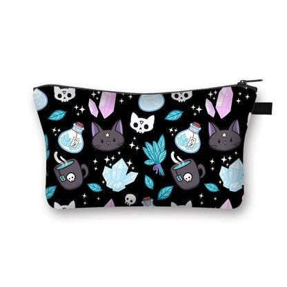 Cute Cat Print Cosmetic Traveling Makeup Bags Cosmetic Storage Purses 5*20*10 CM