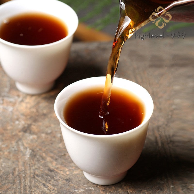 357g Ripe Puer Tea Cake Ban Zhang Court Pure Material Yunnan Ancient Tree Mellow