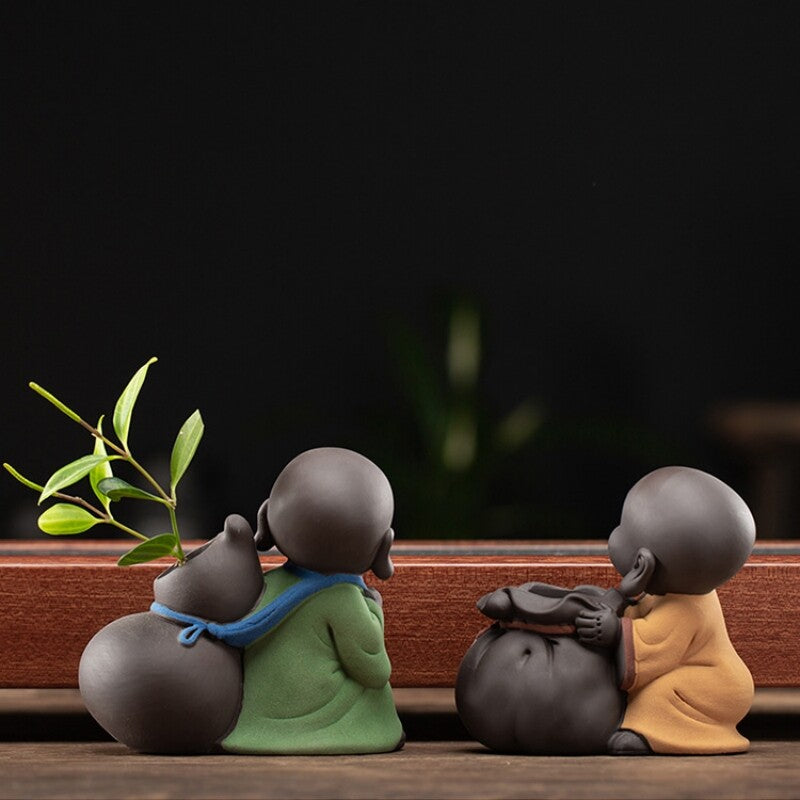 tea pet yixing zisha purple clay mascot mini vase Happiness wealth longevity new