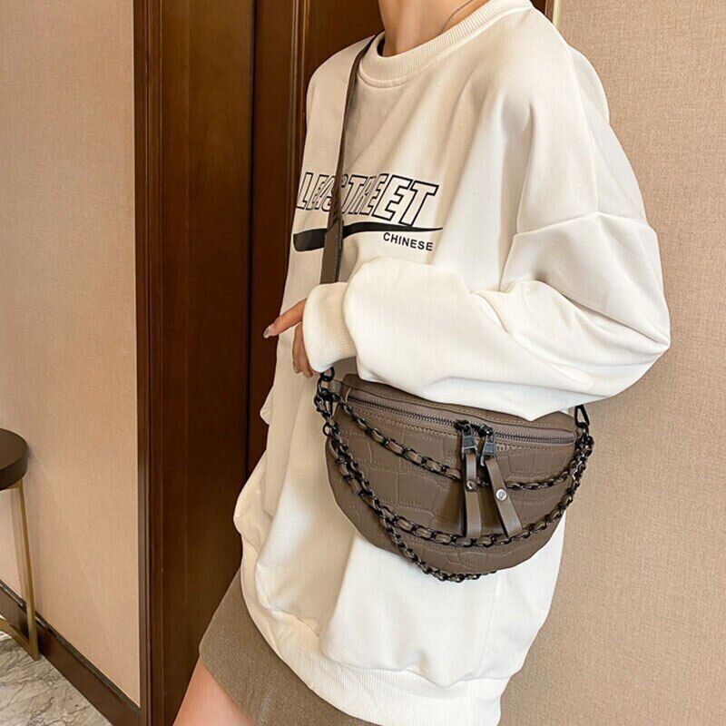 Chain Waist Bag Pack Women Waist Belt Bags Pattern Pack Fashion Waist Pack