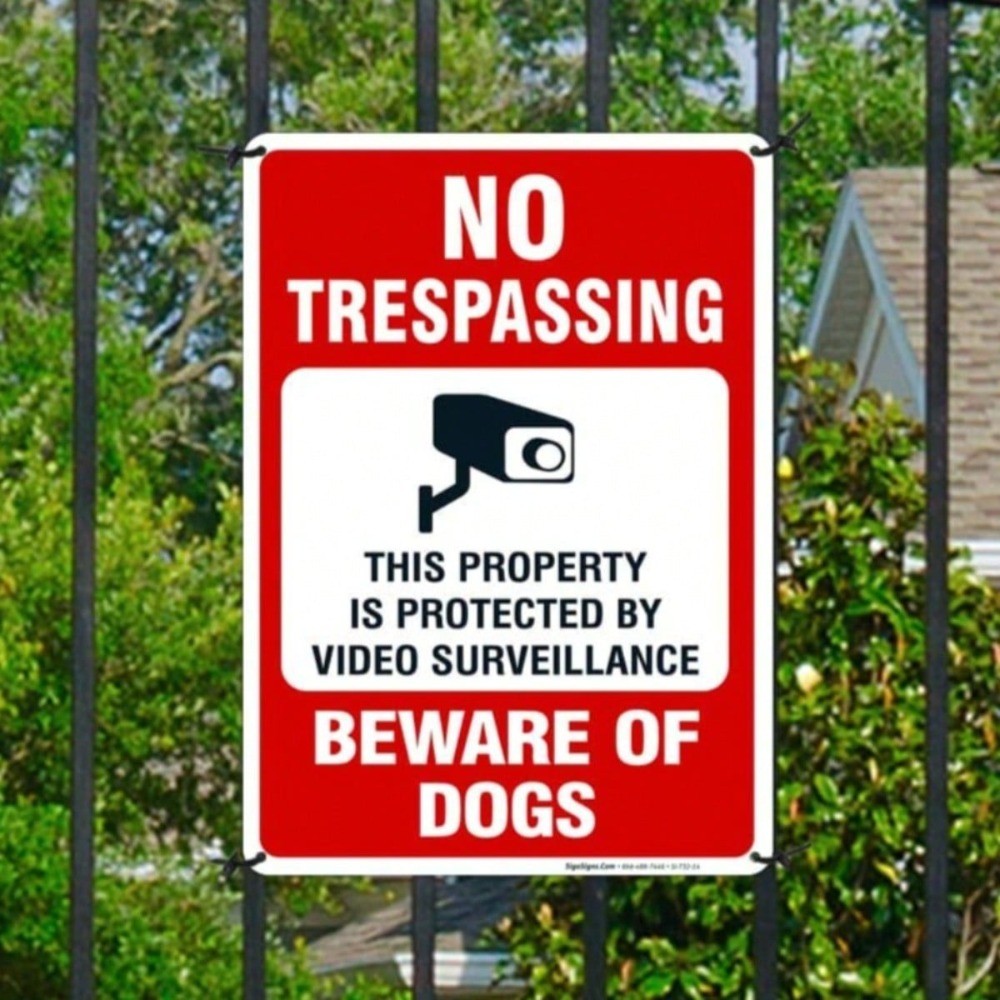 Beware of Dog Sign – Weatherproof Outdoor Home Security Anti-Theft