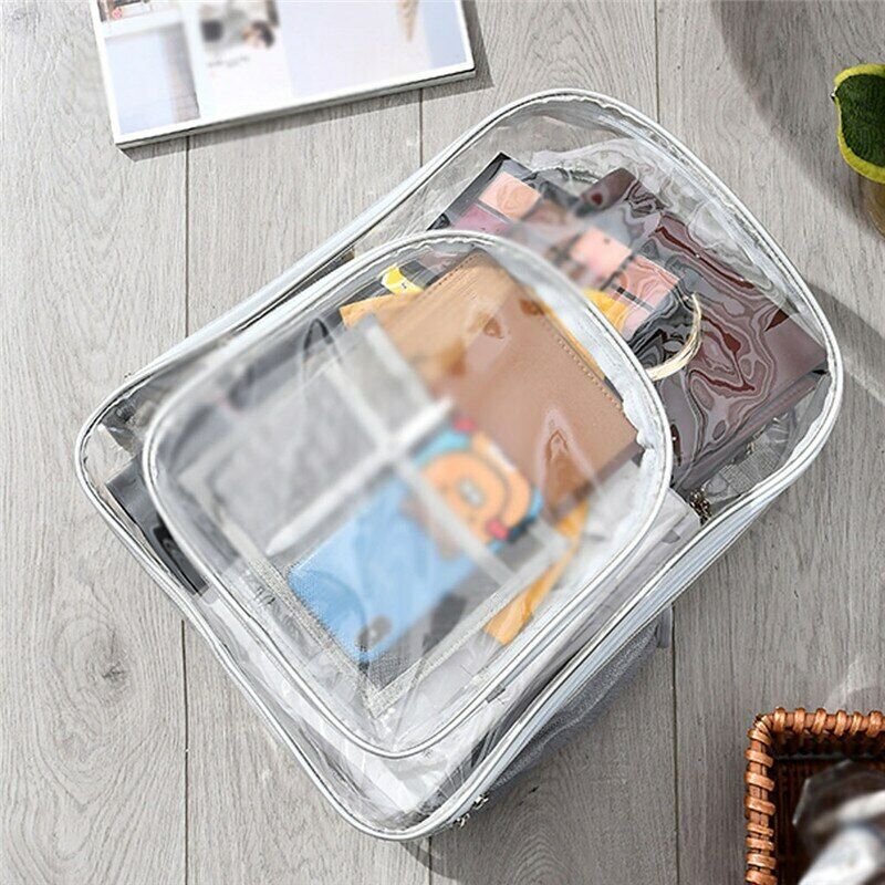 Women Backpack Transparent Versatile Student Bag Spring New School Bag Girl Gift