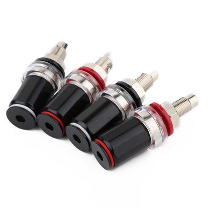 4x Lockable 24K Gold Plated HiFi Amplifier Speaker Binding Post Socket Terminal