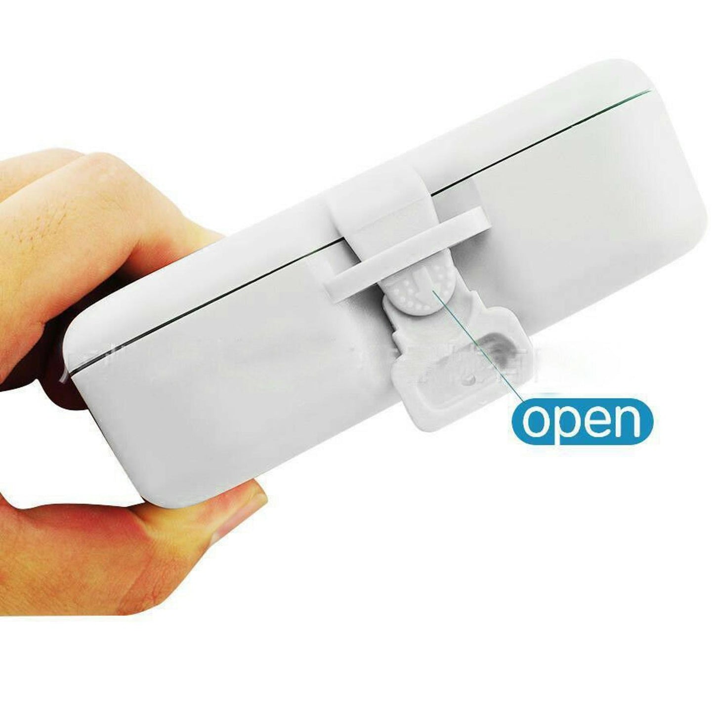 False Teeth Storage Case Container Denture Box with Mirror Clean Brush Appliance