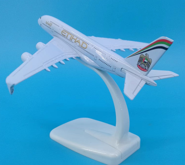 16cm ETIHAD AIRBUS A380 Passenger Airplane Aeroplane Diecast Aircraft Model