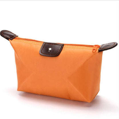 Travel Cosmetic Makeup Bag Organizer Waterproof Nylon Red Zipper Toiletry Case