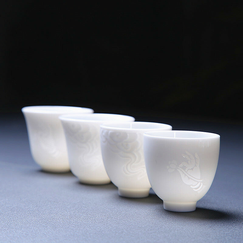 Dehua White China Porcelain Tea Cup Master Cup Of Tea Creative Kungfu Tea Cup