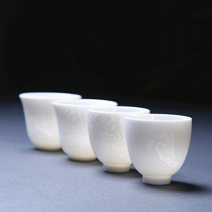 Dehua White China Porcelain Tea Cup Master Cup Of Tea Creative Kungfu Tea Cup