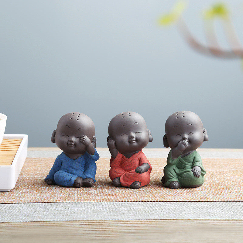 Chinese Novelty Tea Pet Yixing Zisha Purple Clay Statue Lovely Figurine Mini Pet