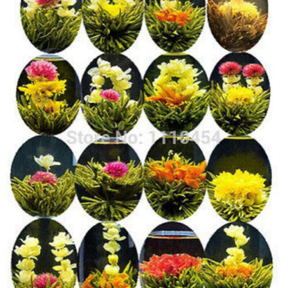 16 Kinds of Handmade Blooming Flower Tea Herbal Tea Premium Fragrant Green Tea