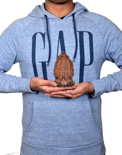 Hindu God Lord Brass 9 Faced Shiva Shiv Head Statue Idol for Home Decor Figurine