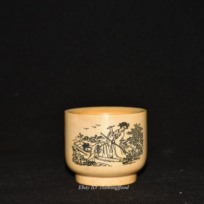 Collecting Handicrafts Carving Beautiful Wine and Tea Cup Ornaments