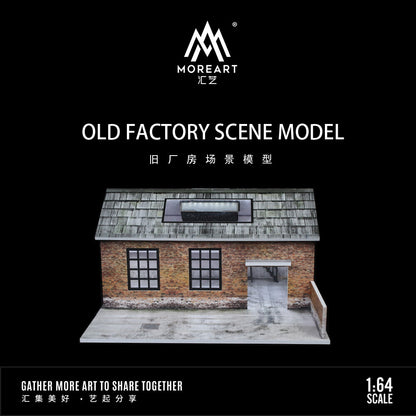 1/64 Factory Garage Model With Light Parking Lot Display Case Scene