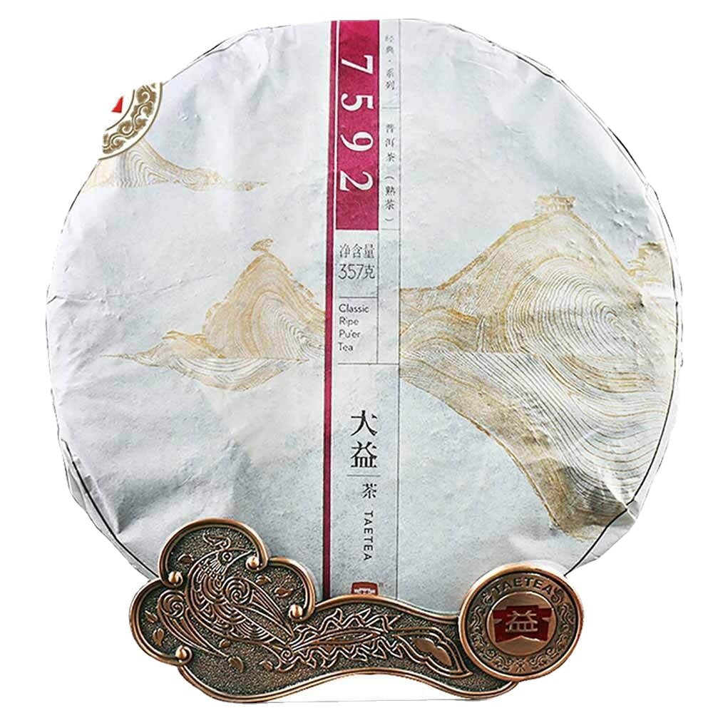 7592 Authentic Puerh Tea Cake Ripe Puer Tea 357 g 100% Authentic TAETEA Pu'er