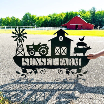 Personalized Farm Metal Sign Farm Sign Personalized Farmhouse Sign Custom Farm