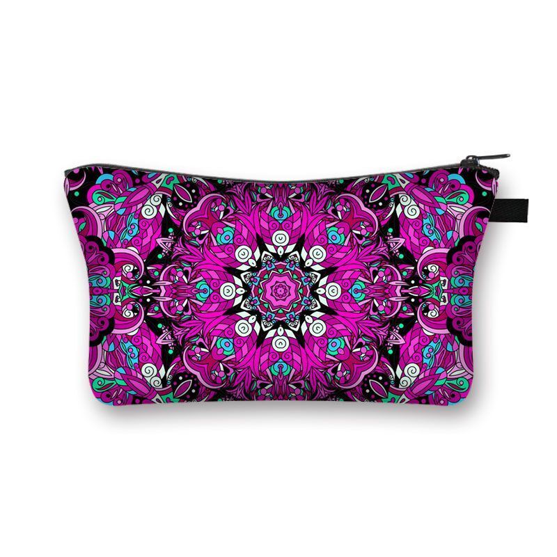Vintage Pattern Multifunctional Cosmetic Bags Organizer Gothic Wallet Polyester