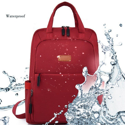 Waterproof Backpack Oxford Student School 13.4Inch Laptop Traveling Bag Rucksack
