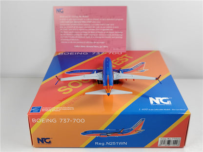 NG Models SOUTHWEST FOR BOEING B737-700 N251WN 1:400 Aircraft Pre-built Model