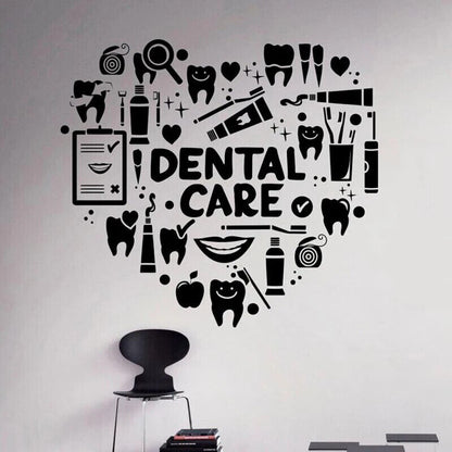 Dental Care Wall Decals Dentist Vinyl Art Stickers Home Interior Bathroom Poster