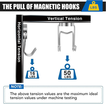 Magnet Hooks, Swivel 50Lbs Magnets with Hooks, Heavy Duty Magnet Hook for Cruise