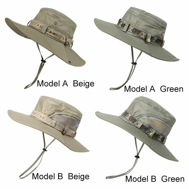 Hat Waterproof Bucket Men Women Outdoor UV Protection Wide Brim Hiking Fishing