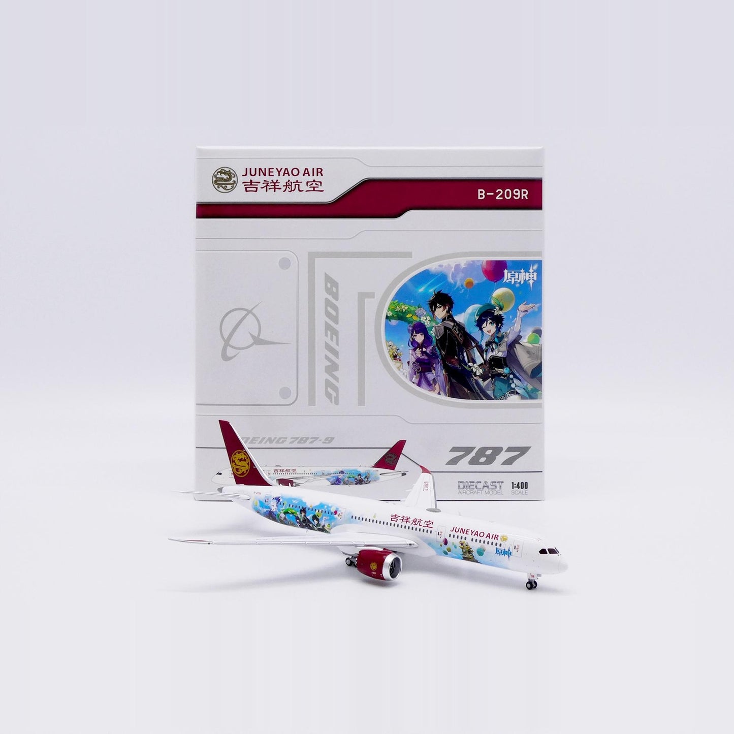 1:400 JC Wings Juneyao Airlines Plane B787-9 Diecast Aircraft Model