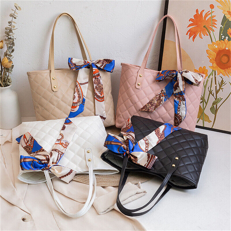 Large Capacity Women Shoulder Bag Fashion Rhombic Embroidery Handbags Tote Bags