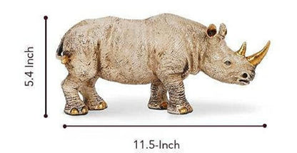 Polyresin One Horned Rhinoceros Idol Figurines Gifts for Home Decor Statue