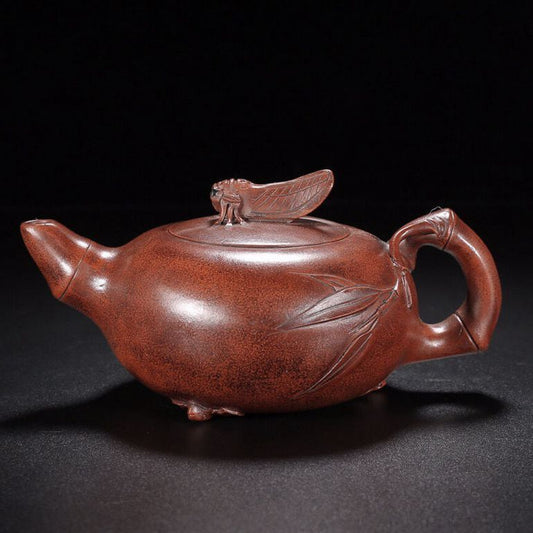 Chinese Yixing Purple Clay Teapot Tea Set Pot Zisha Ceramic Cute Decor Figurine