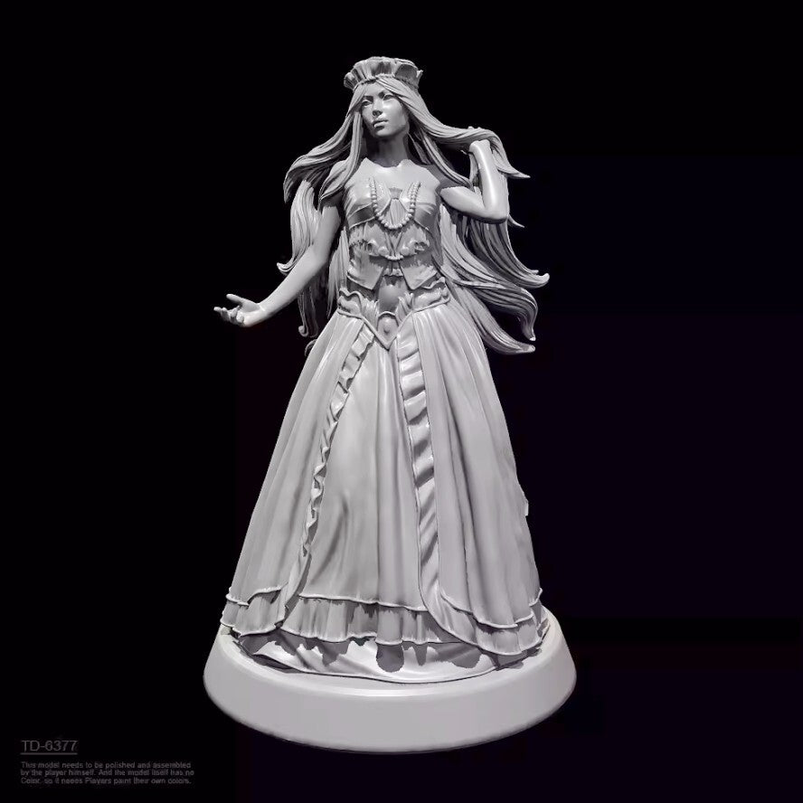1/24 resin figure model 3D printing of fantasy kingdom princess unassembled