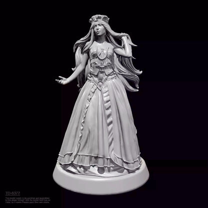 1/24 resin figure model 3D printing of fantasy kingdom princess unassembled