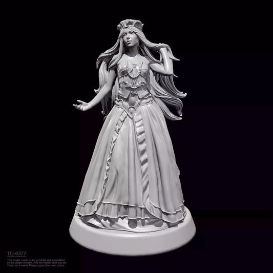 1/24 resin figure model 3D printing of fantasy kingdom princess unassembled