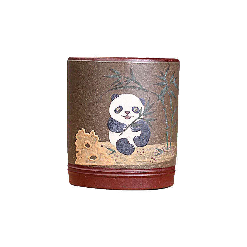 Handmade Tea Cup 130ml Marked Master Cup Real Yixing Zisha Purple Clay Panda New
