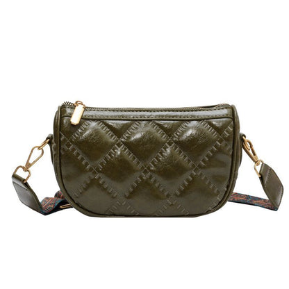 Shoulder Bags Handbag Wide Shoulder Strap Crossbody Bag Versatile Zipper Handbag