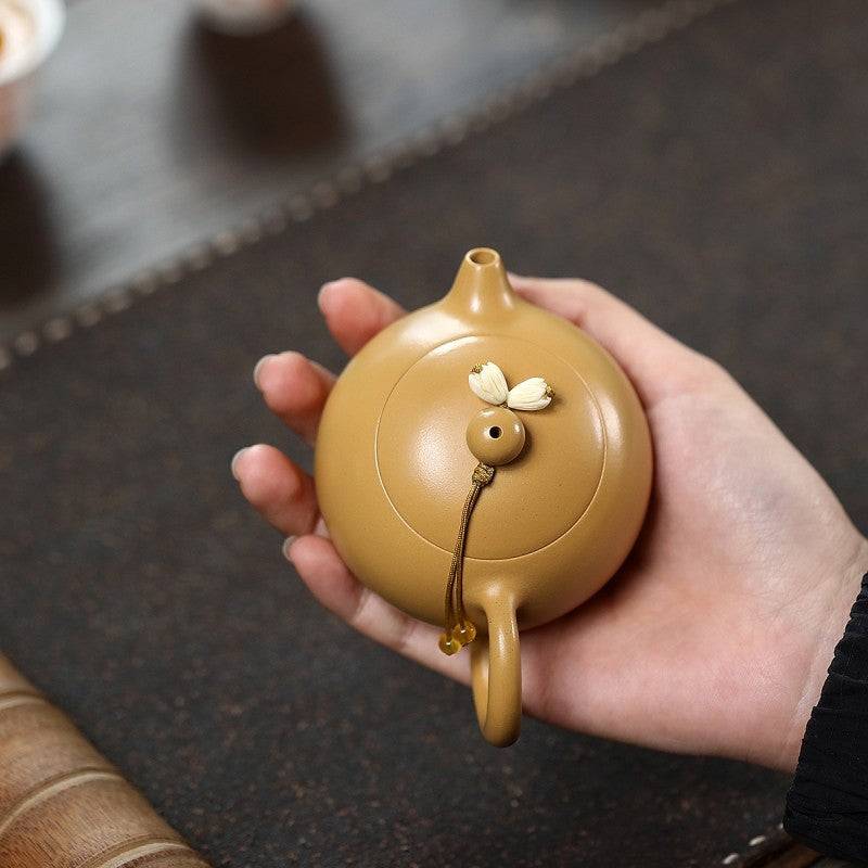 Handmade Tea Pot Xishi Pot Real Yixing Zisha Duan Clay Original Ore 120ml China
