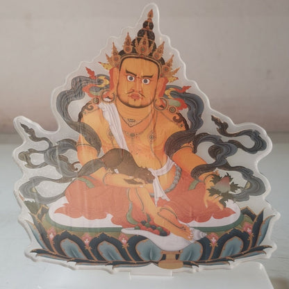 15CM New Yellow God of Wealth Acrylic Buddhist Faith Decoration
