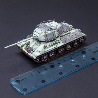 1/72 Dragon T34/85 Winter Thaw Version With Bedspring Armor Tank 63222 Model