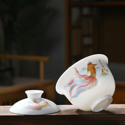 Travel Tea Set With Portable Bag Porcelain Gaiwan Matching Tea Cups On Sales New