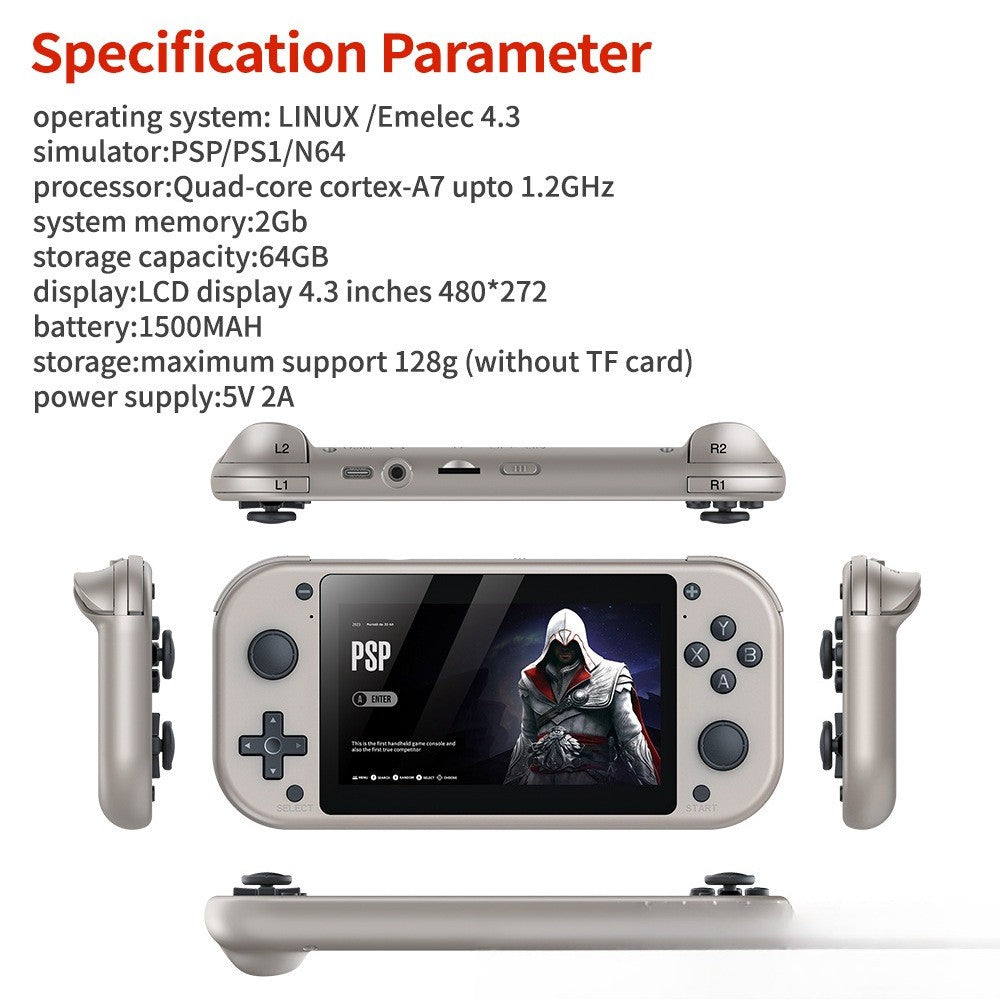 M17 game console horizontal version 4.3-inch screen 128GB with 30000 games-us