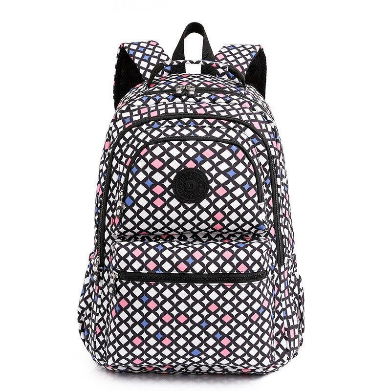 Backpack Large School Bags Anti-theft Nylon Waterproof Travel Rucksack Polyester
